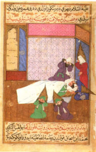 La morte di Maometto - manoscritto ottomano del Siyar-i Nebi - 1595