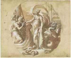 Parmigianino - Circe porge da bere ai compagni di Ulisse - Firenze