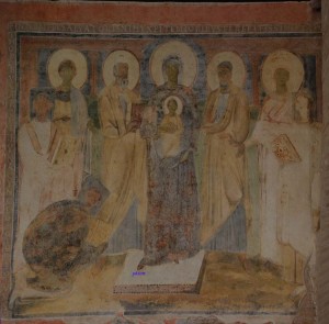 Madonna con Bambino - Affresco tardo medievale