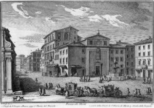 Piazza Santa Maria ai Monti - Incisione di Giuseppe Vasi